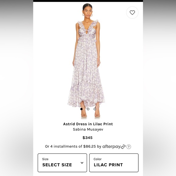 Sabina Musayev Lilac Floral Dress size small - Picture 2 of 4